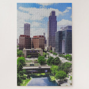 Quebra-cabeça Omaha Nebraska Skyline