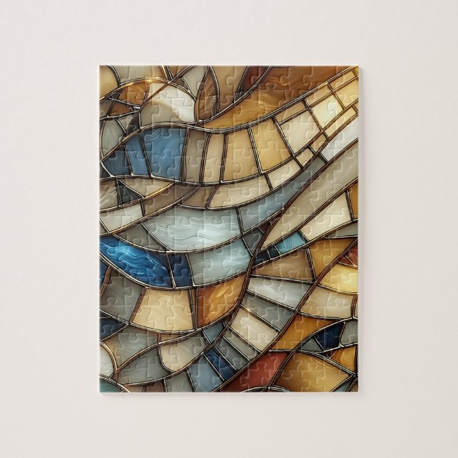 Quebra-cabeça Onda de Vidro Manchado Puzzle (Vertical)