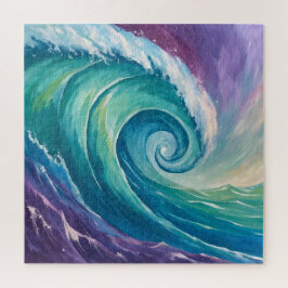 Quebra-cabeça Onda Espiral Abstrata do Oceano