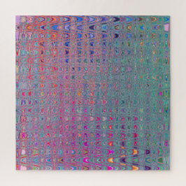 Quebra-cabeça Ondas Abstratas de Boomerang Retro Kaleidoscópico