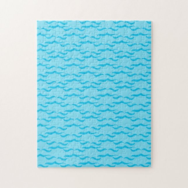 Quebra-cabeça Ondas de Água do Mar Azul Pastel Oceano Pacífico (Vertical)