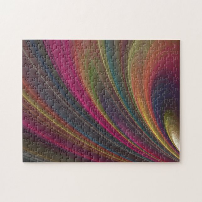 Quebra-cabeça Ondas de Areia Macia Colorida (Horizontal)