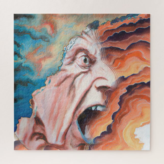 Quebra-cabeça Ondas de Pânico Pintura a Óleo (Vertical)