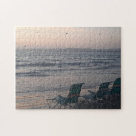 Quebra-cabeça Ondas do Oceano com Cadeiras Vazias