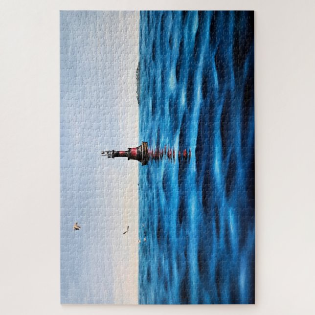 Quebra-cabeça Ondas do Sinton Mágico Marítimo do Mar Adriático (Vertical)