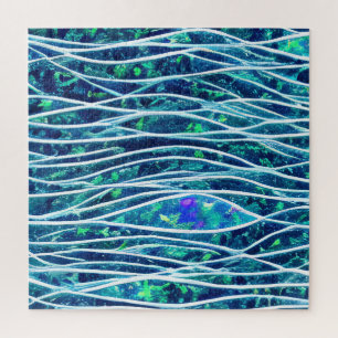 Quebra-cabeça Ondas Fracionadas de Capa de abstrato 19