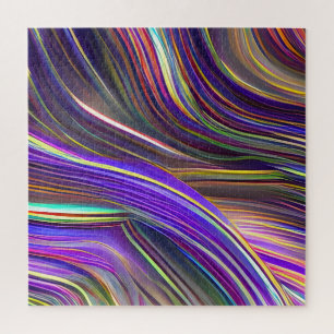 Quebra-cabeça Ondas Fracionadas de Capa de abstrato 24