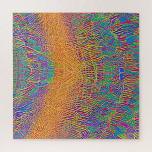 Quebra-cabeça Ondas Fracionadas de Capa de abstrato 27