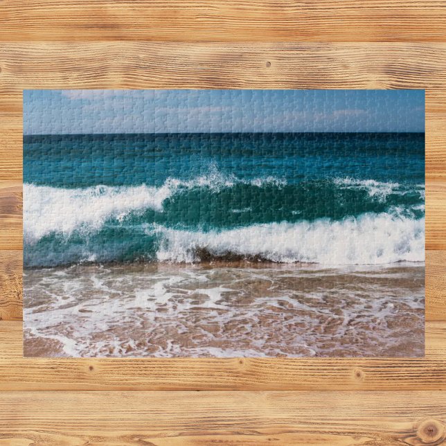 Quebra-cabeça Ondas profundas do oceano azul (Criador carregado)