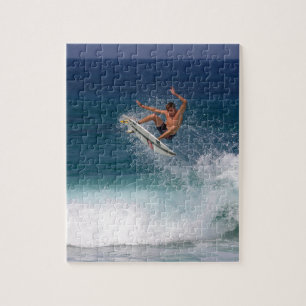 Quebra-cabeça Ondas tropicais aéreas surfando