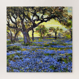 Quebra-cabeça Onderdonk - Árvore de Carvalho Vivo e Bluebonnets