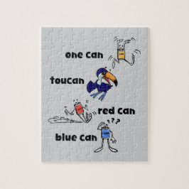 Quebra-cabeça One Can Toucan Red Can Blue Can 110 Piece Puzzle