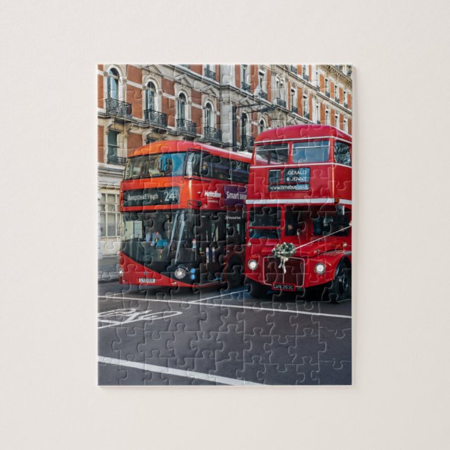 Quebra-cabeça Ônibus Vermelhos de Dois Andares (Vertical)