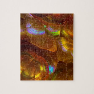 Quebra-cabeça Opala de fogo laranja iridescente