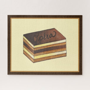 Quebra-cabeça Opéra Cake French Paistry Patisserie Dessert Comid