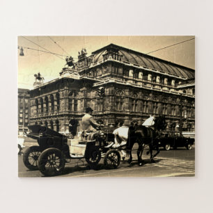 Quebra-cabeça Ópera Staatsoper Fiaker Vintage Austria Viena