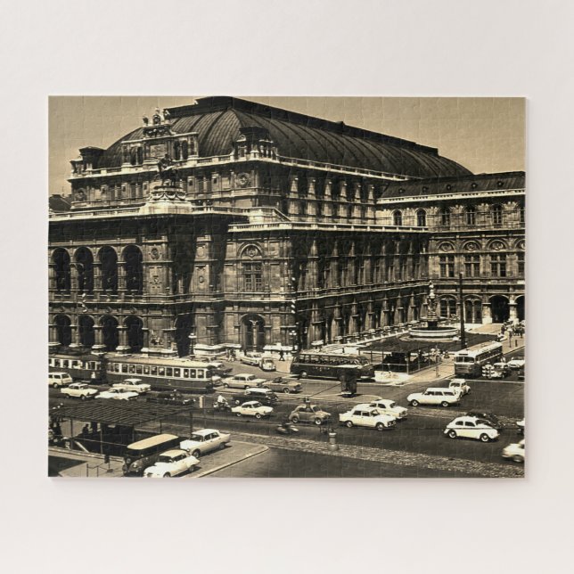 Quebra-cabeça Ópera Vintage Áustria Viena Staatsoper (Horizontal)