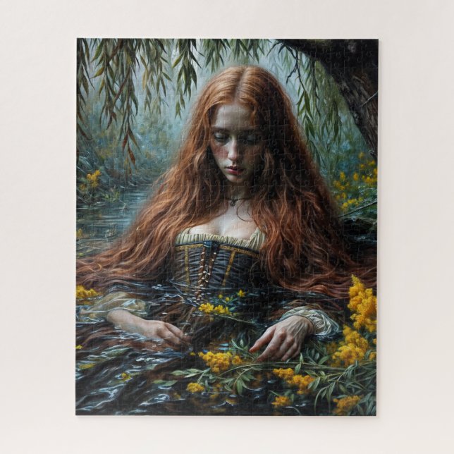 Quebra-cabeça Ophelia na Água Arte Original  (Vertical)