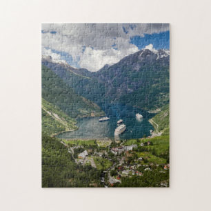 Quebra-cabeça Opinião de Noruega a Geiranger de Flydalsjuvet