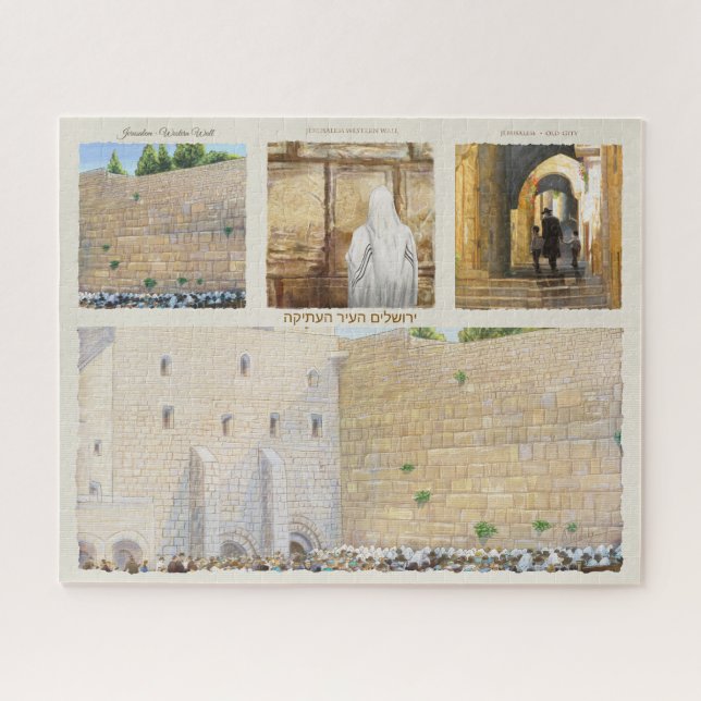 Quebra-cabeça "Oração" Muro das Lamentações KOTEL Jerusalém Cida (Horizontal)