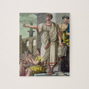Quebra-cabeça Orador romano, de "L'Antica Roma", 1825 (cor l