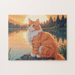 Quebra-cabeça Orange and White Cat