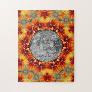 Quebra-cabeça Orange Black Eyed Susan Daisy Adicionar Sua Foto