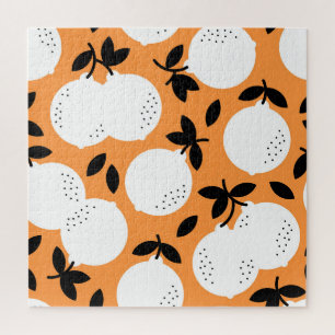 Quebra-cabeça Orange Bliss: Padrão de Fruta refinado