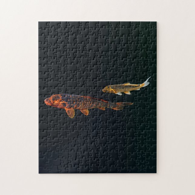 Quebra-cabeça Orange Koi e Dourado Koi (Vertical)