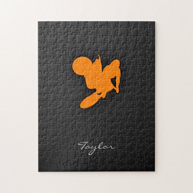 Quebra-cabeça Orange Motocross (Vertical)