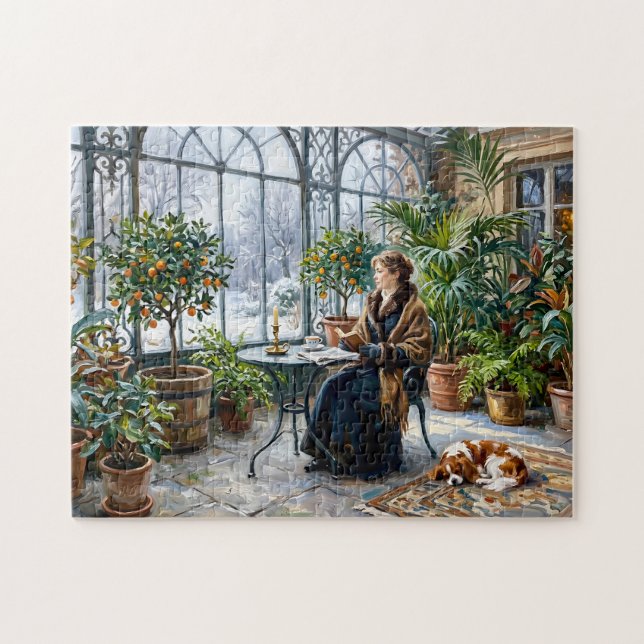 Quebra-cabeça Orangerie Aconchegante de Inverno com Cavalier Spa (Horizontal)