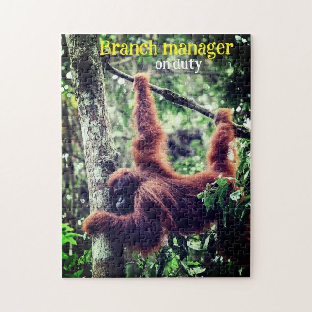 Quebra-cabeça Orangutan pendurado na árvore (Vertical)