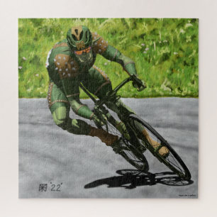 Quebra-cabeça Orc Cyclist Bike Racing Large Fantasy Art Quebra-c