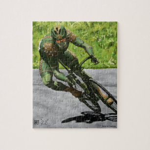 Quebra-cabeça Orc Cyclist Bike Racing Small Fantasy Art Quebra-c