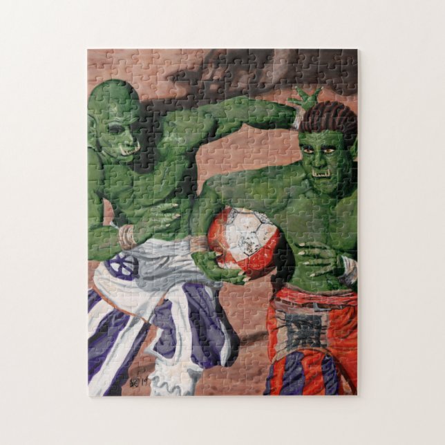 Quebra-cabeça Orc Gladiator Futebol Fantasy Art Medium Quebra-ca (Vertical)
