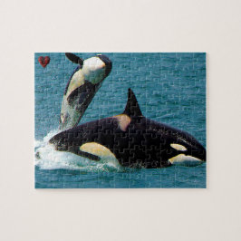 Quebra-cabeça Orca Baleias Assassinas ou Orcas de Jigsaw