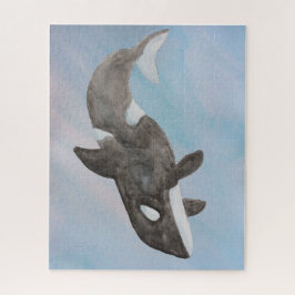 Quebra-cabeça Orca da Baleia Assassina do Oceano Aquarela