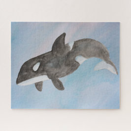 Quebra-cabeça Orca da Baleia Assassina do Oceano Aquarela