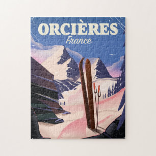 Quebra-cabeça ORCIÈRES france ski poster
