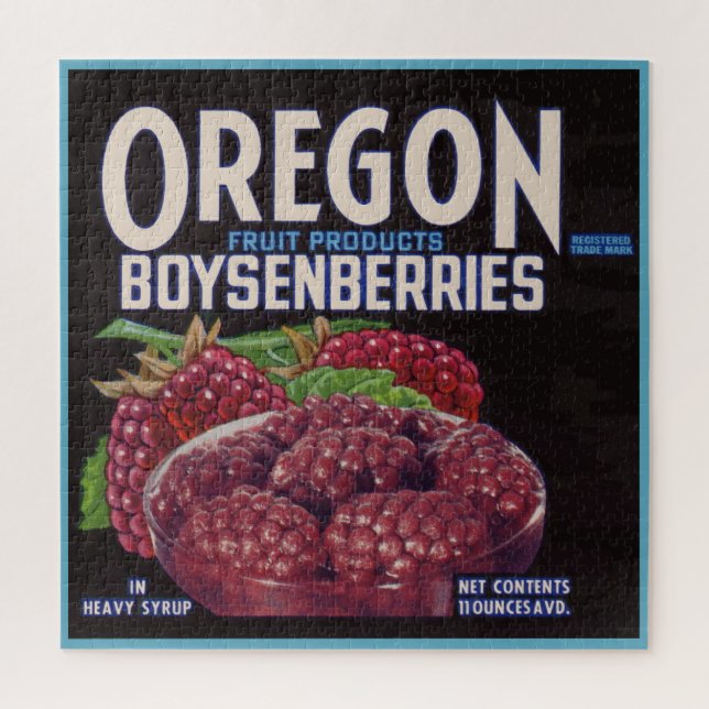 Quebra-cabeça Oregon Boysenberry, 1940 pode rotular (Vertical)