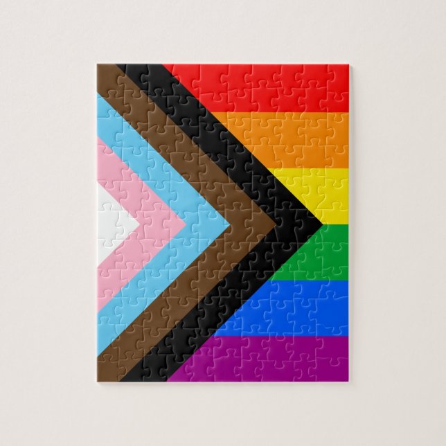 Quebra-cabeça Orgulho de progresso LGBTQ+ (Vertical)