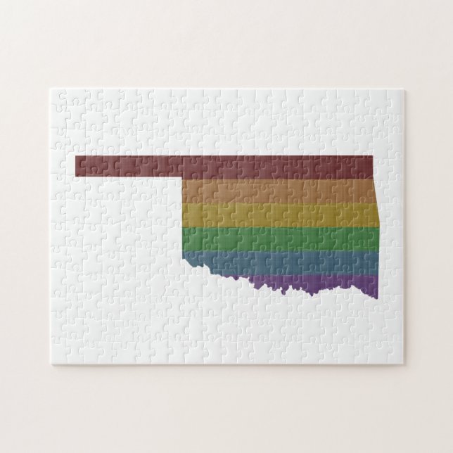Quebra-cabeça Orgulho gay do Arco-íris de Oklahoma (Horizontal)