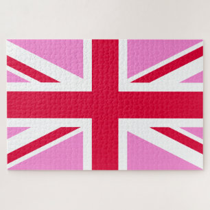 Quebra-cabeça ORGULHO GAY do Reino Unido (bandeira cor-de-rosa) 