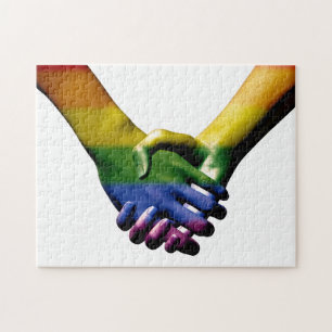 Quebra-cabeça Orgulho gay segurando as mãos