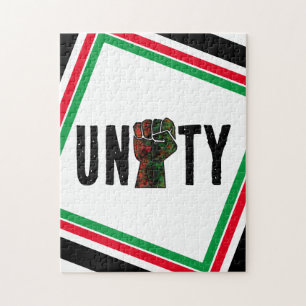 Quebra-cabeça orgulho negro punho vermelho verde bandeira pan-af