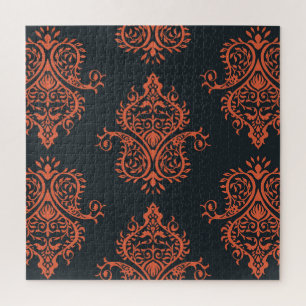 Quebra-cabeça Oriental damask: padrão de colheita mediterrânico.