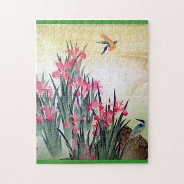 Quebra-cabeça oriental decorativo bonito da arte (Vertical)