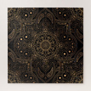 Quebra-cabeça Oriental Mandala, Padrão de Vintage de Luxo.