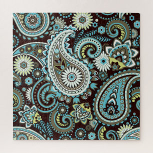 Quebra-cabeça Oriental Paisley Vintage - Padrão sem costura
