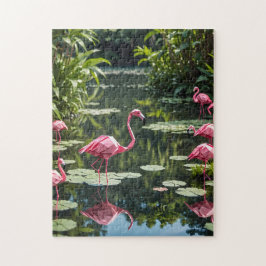 Quebra-cabeça Origami Flamingo